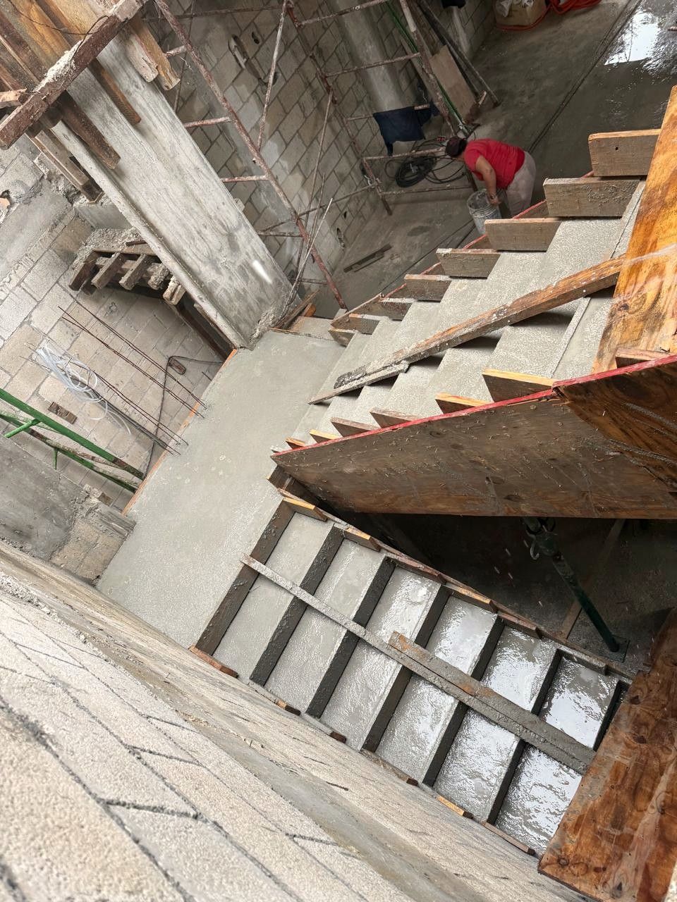 Escalera en cimbra