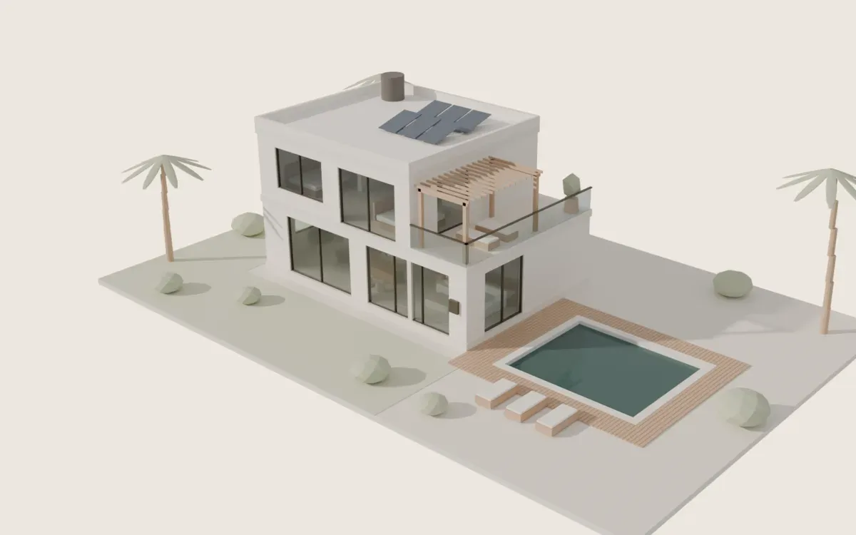 Render de la Casa Arias